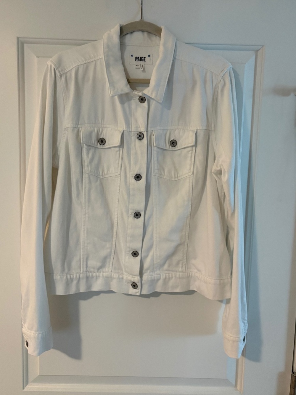 PAIGE White Denim Jacket Women’s XL